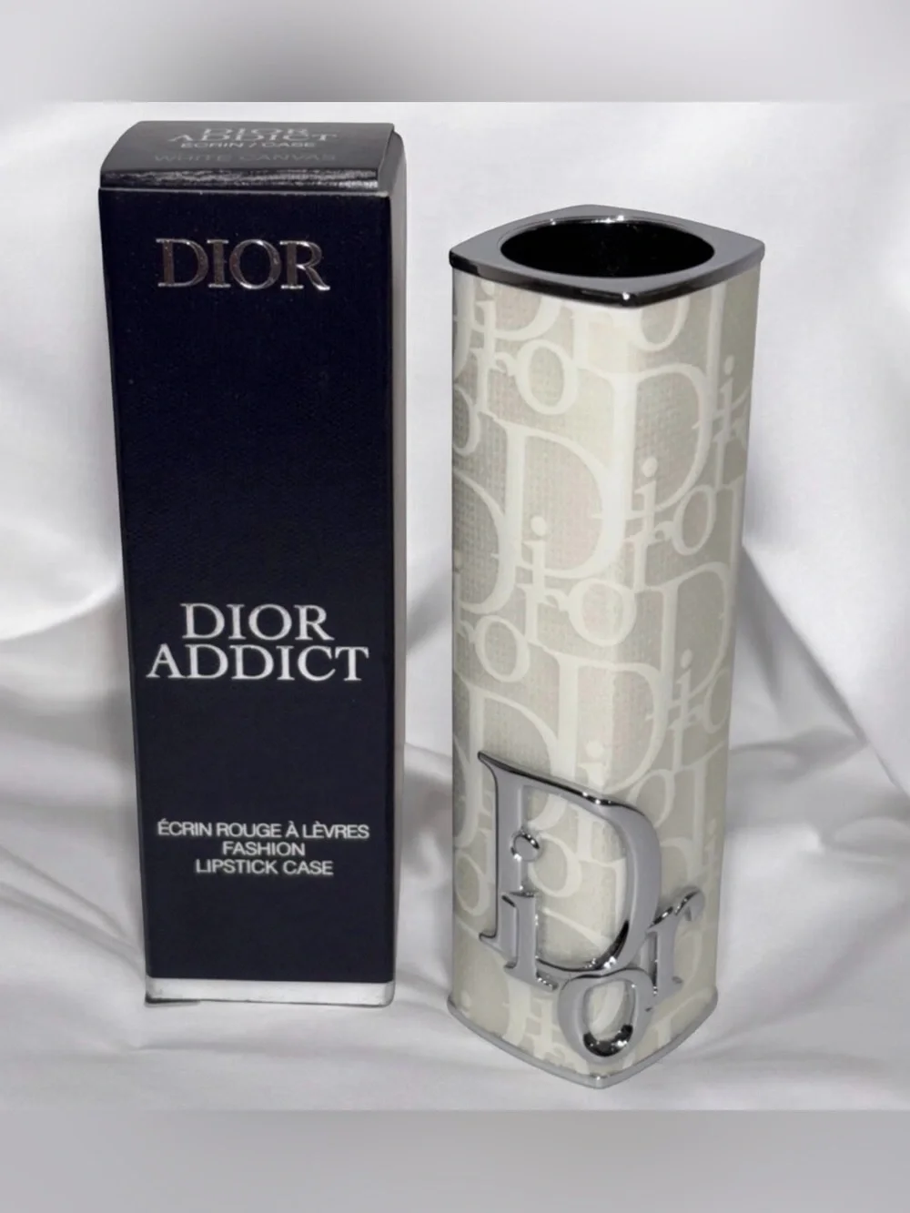 Dior Addict Fashion Lipstick Case White Canvas Brand New